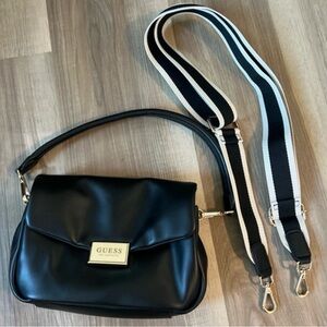NWOT Guess Black Shoulder Bag with Adjustable Strap